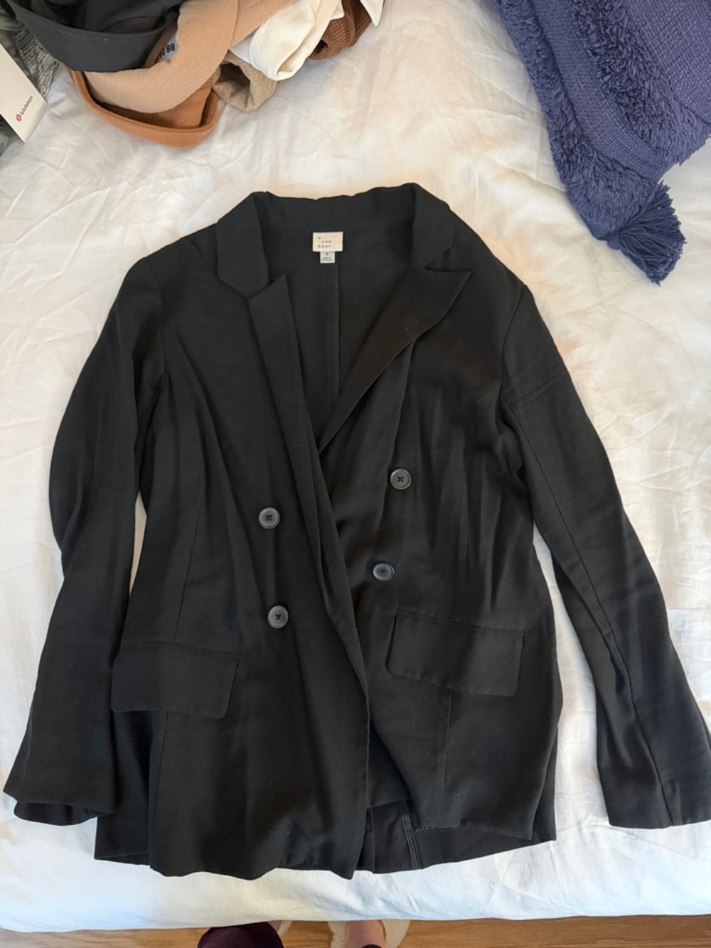 a new day Black Double-Breasted Blazer Jacket